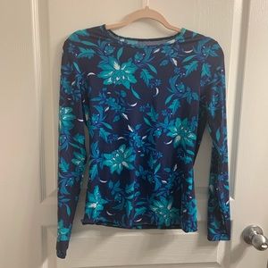 Lands End long sleeve swim top